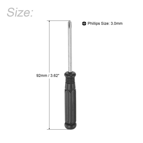 sourcing map Mini Phillips Screwdriver, 3.0mm Cros 1