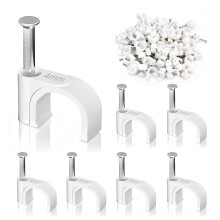 HuaoPOr Cable Clips (200 pcs), 4 mm Cable Nail Cli