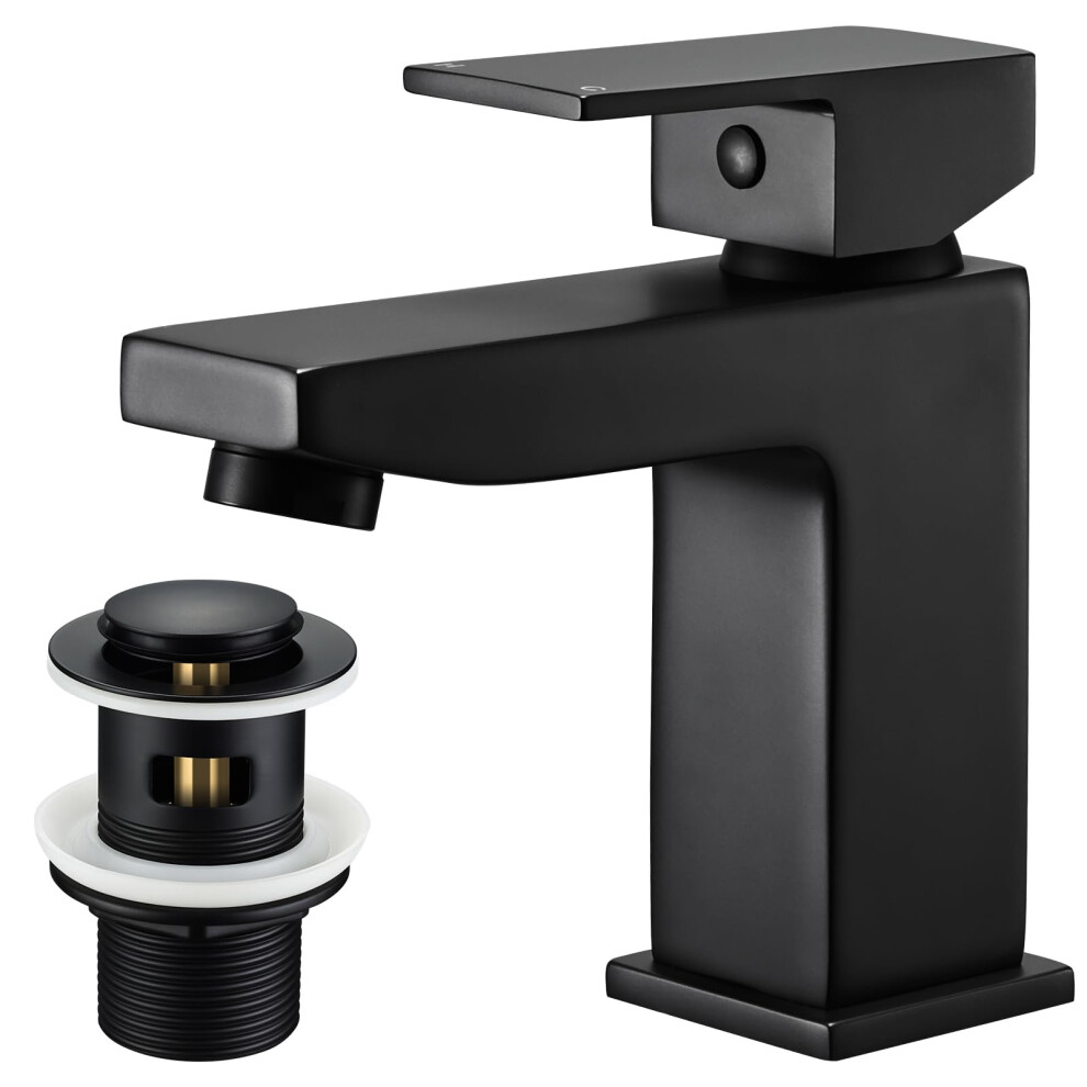 Hpwvkvdb Black Basin Mixer Tap Bathroom Sink Taps With Pop