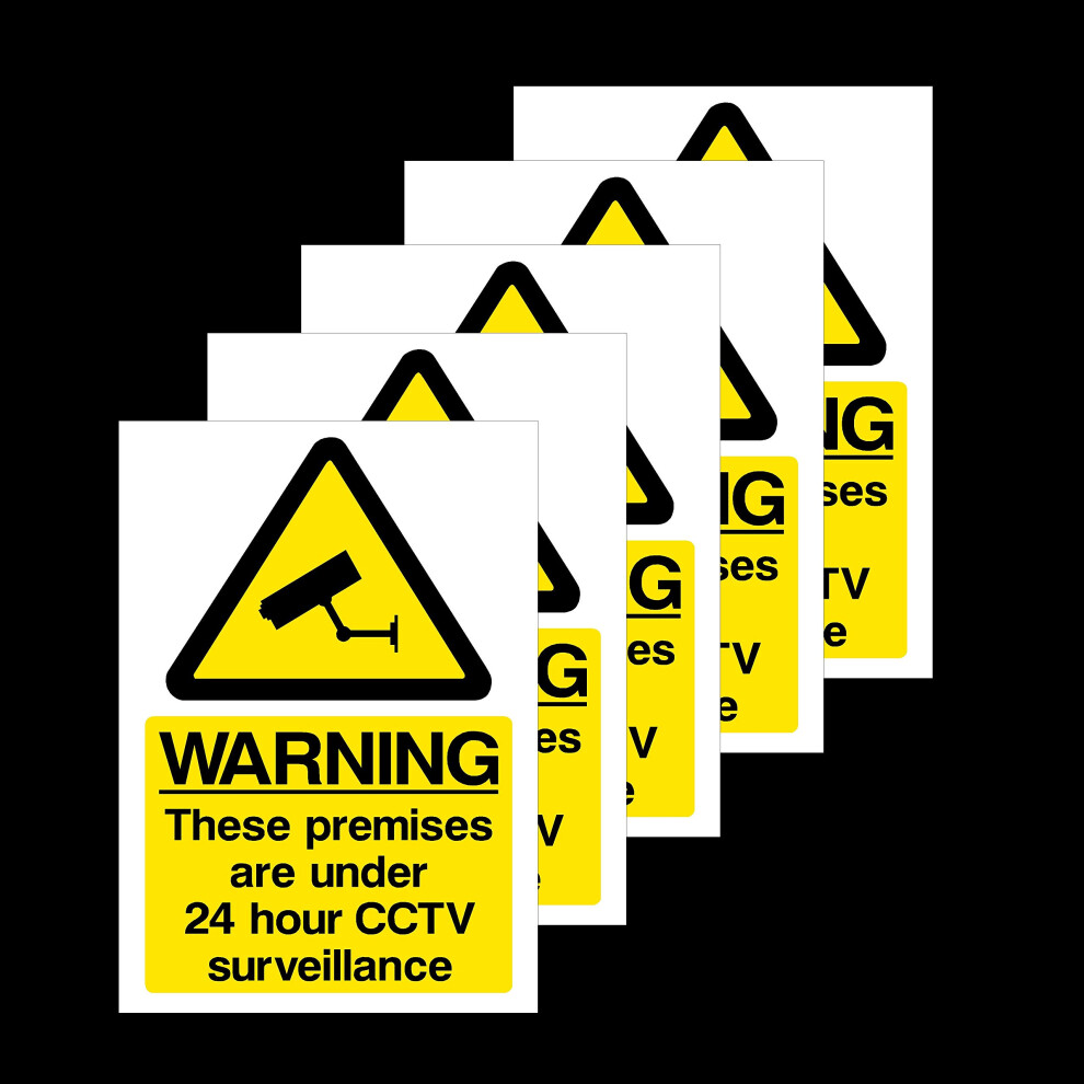 5X Warning These Premises Are Under 24 Hour Cctv S 30664470
