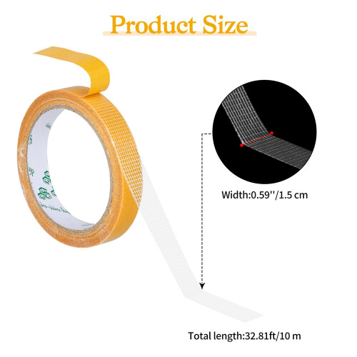 Abeillo Double Sided Fabric Tape 0.6inch Adhesive 2