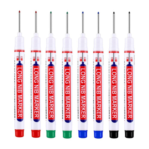 8 PCS Long Nib Marker Pen Waterproof Construction