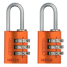ABUS 145/20 Combination Padlock - Orange (Pack of
