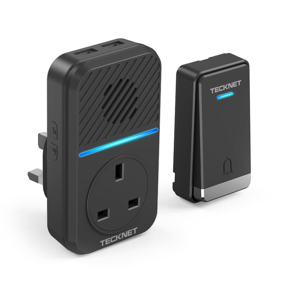Tecknet Plug Through Wireless Doorbell With Ac/Usb