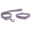 HugglePets (Medium, Lavender) Skye & Murphy All Weather Snappy Collar & Lead Set 1