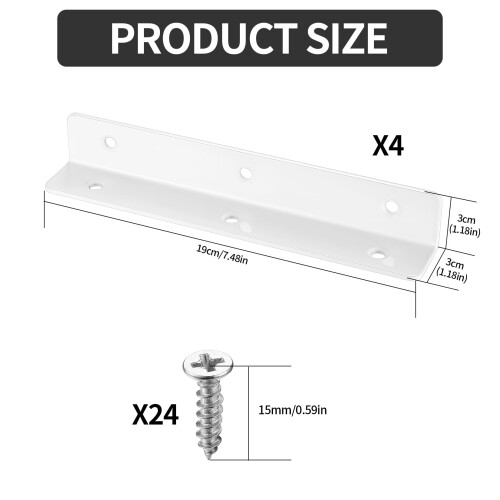 4 Pcs Angle for Wood, Corner Brackets for Raised G 1