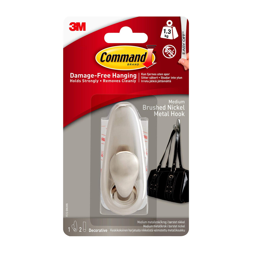 Command Medium Forever Classic Brushed Nickel Meta 57457871