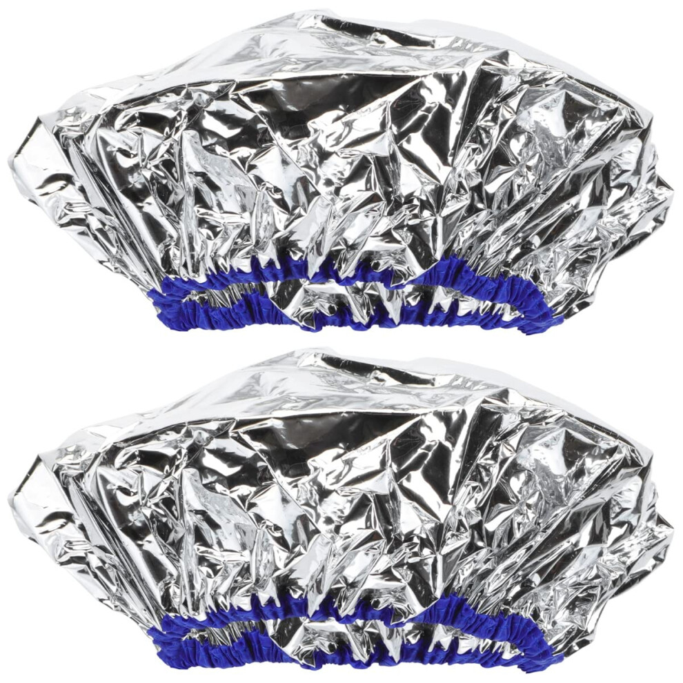 Hair Heat Cap for Deep Conditioning, Reusable SelfHeating Foil Bonnet with Heat Retention, 2pcs