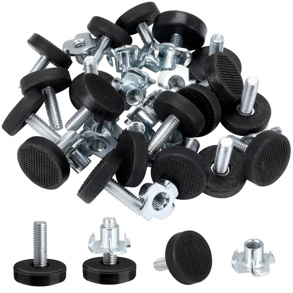 Ouligay 16Pcs Adjustable Levelling Feet M6 Thread Height Adjustable Feet For Furniture Feet Heavy Duty Furniture Levelers Glide Leveling Feet With T- 50650095