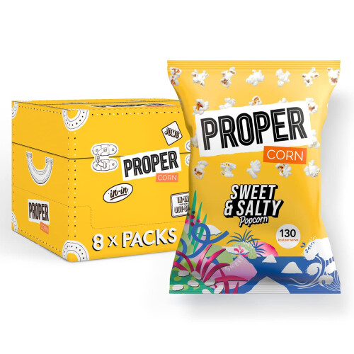 PROPER Sweet & Salty Popcorn, 90g x