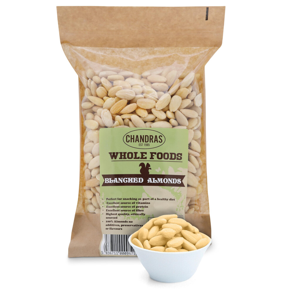 Chandra Whole Foods - Blanched Almonds 1Kg