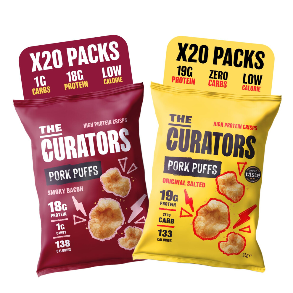 The Curators High Protein Pork Puffs Mixed