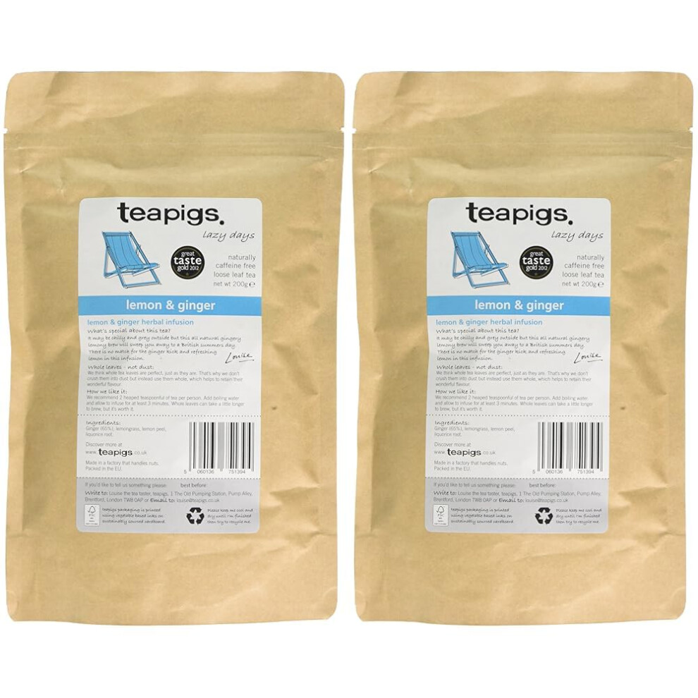 Teapigs Lemon & Ginger Herbal Loose Tea
