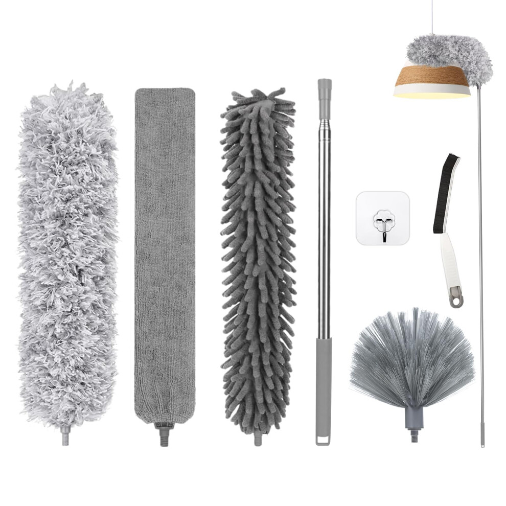 Fogray Extendable Feather Duster, Bendable Microfiber Duster