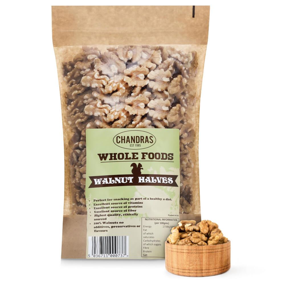 Chandra Whole Foods – Walnuts Halves 1Kg