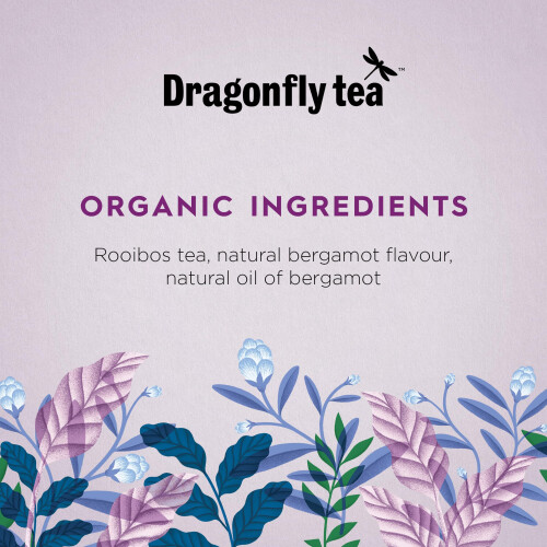 Dragonfly Organic Earl Grey Rooibos Tea, Pack 1