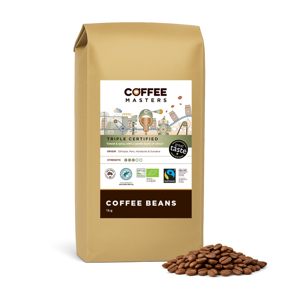 Coffee Masters Triple Certified Arabica Coffee Beans