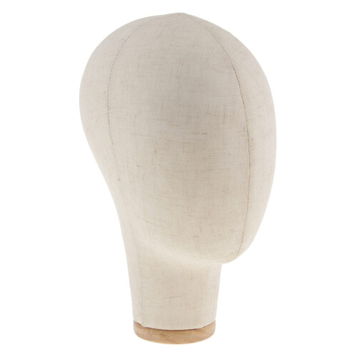 Canvas Mannequin Head for Wig Making with PinFriendly Surface and Stable Mounting Hole 1