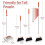 JEHONN Dustpan and Brush Set Long Handled, 3