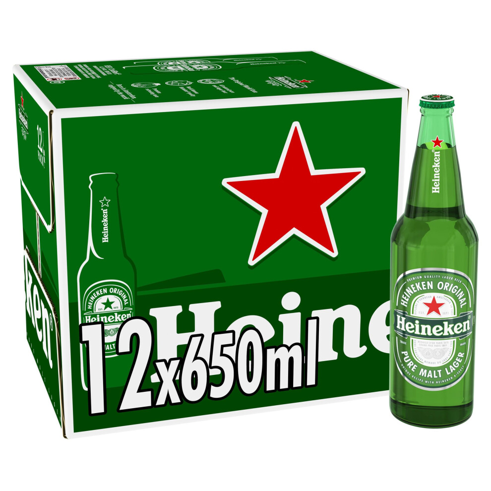 Heineken Beer Lager 12X650ml Bottle