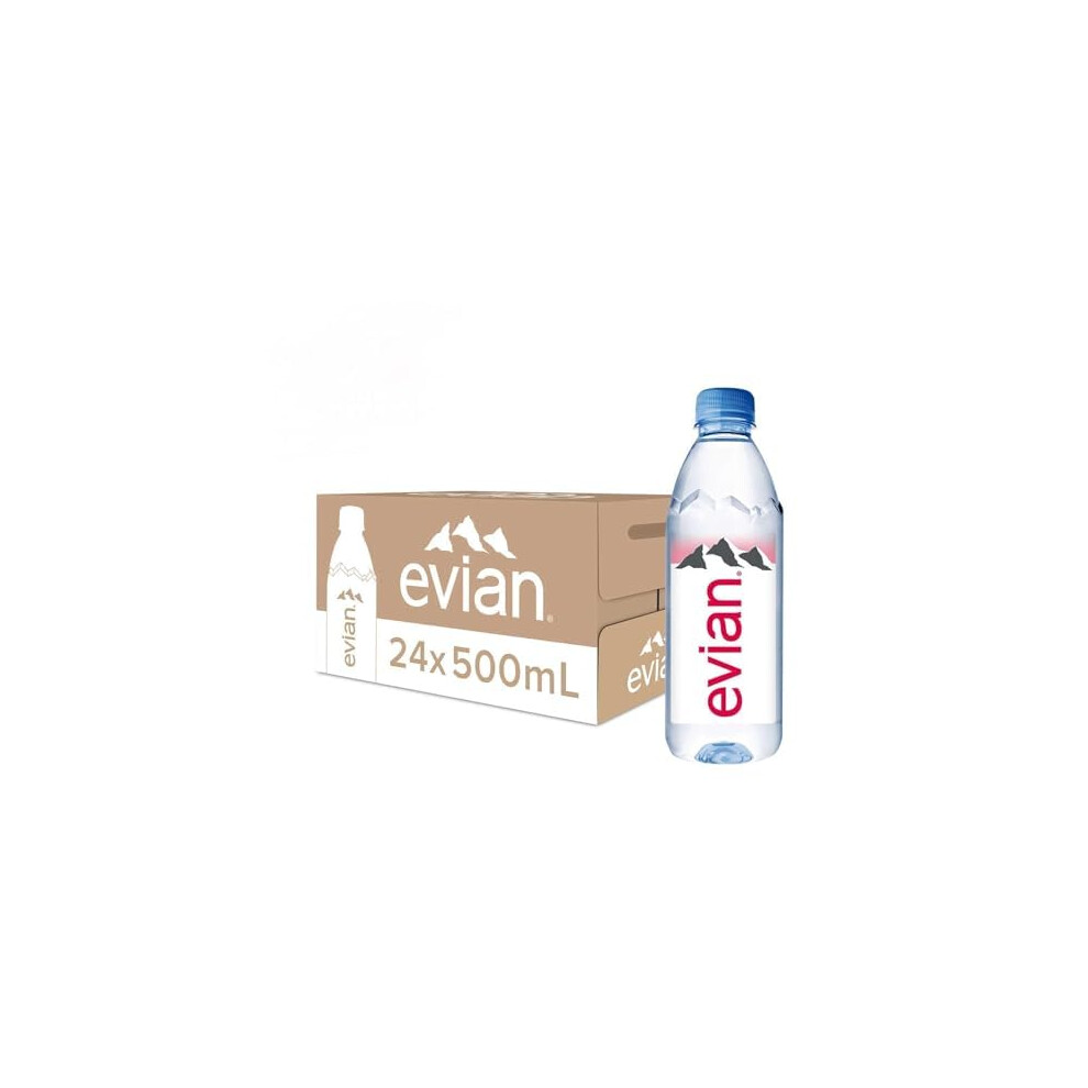 Evian Natural Spring Mineral Rich Water Bottle,