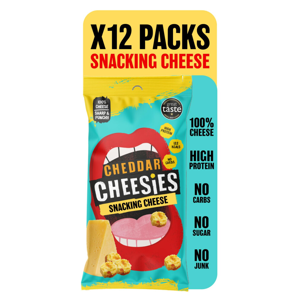 Cheesies Crunchy Snacking Cheese Keto Snack. Sugar
