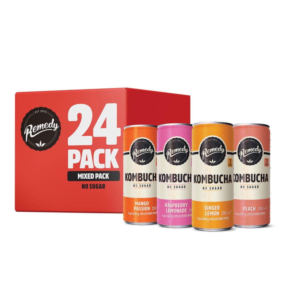 Remedy Kombucha Tea - 4 Flavour Mixed