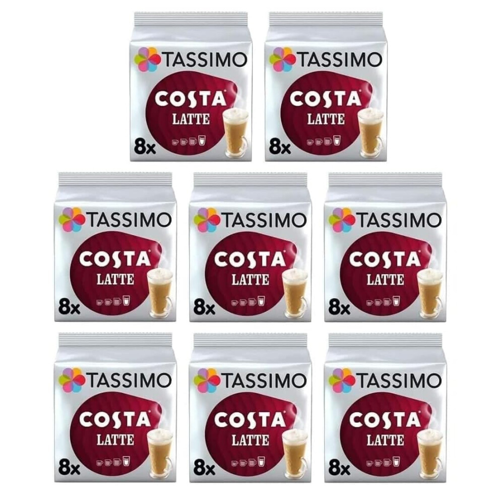 Tassimo Costa Latte Coffee Pods X8 (Pack
