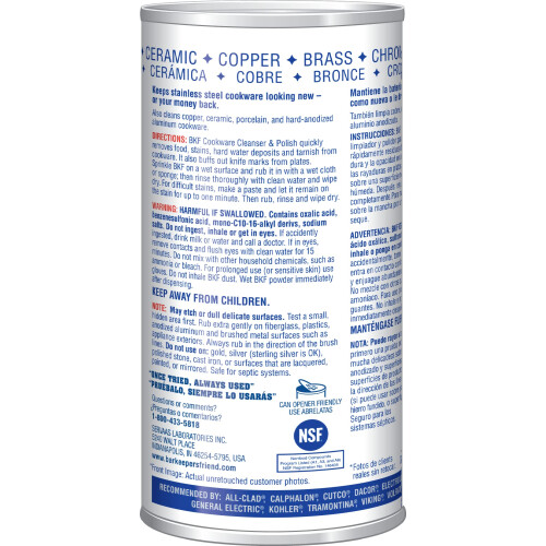 Servaas Lans Bar Keepers Friend Cookware Cleaner，12 1