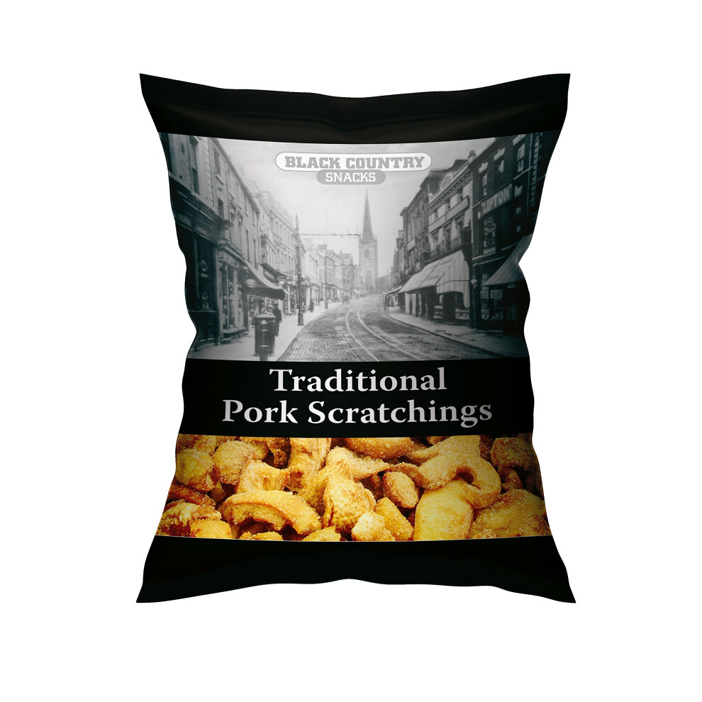 Country Snacks Traditional Country Pork Scratchings 20 X Black