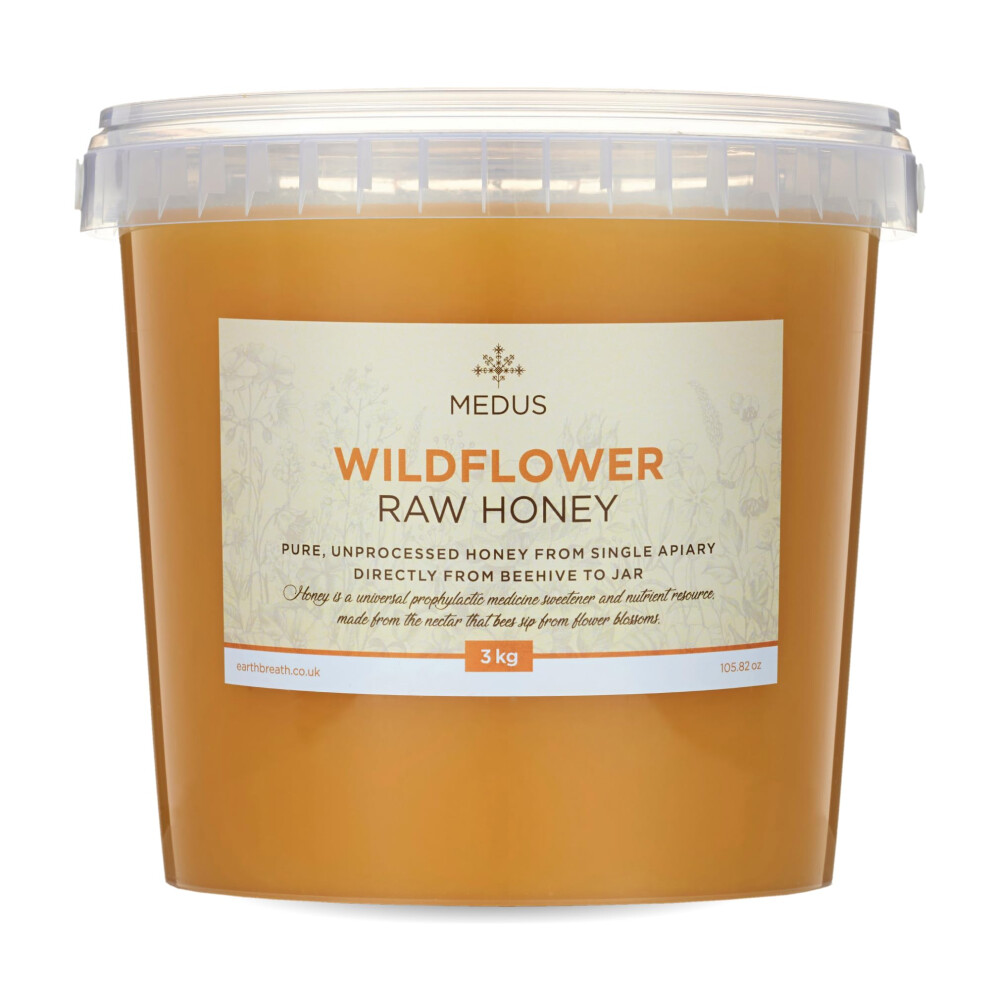 Earthbreath Wildflower Raw Honey 3Kg– 100% Pure,