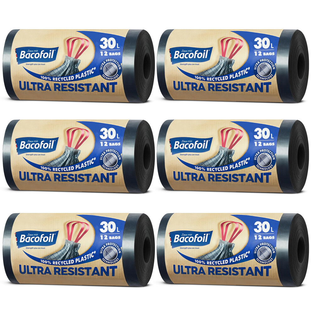 Bacofoil Ultra Resistant Bin Liners With Drawstring
