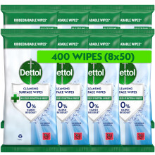 Dettol Antibacterial Cleansing Surface Wipes, Fragrance Free,