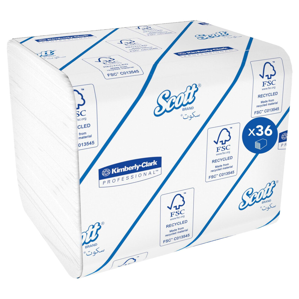 Scott Control Folded Toilet Tissue, 2-Ply Bulk