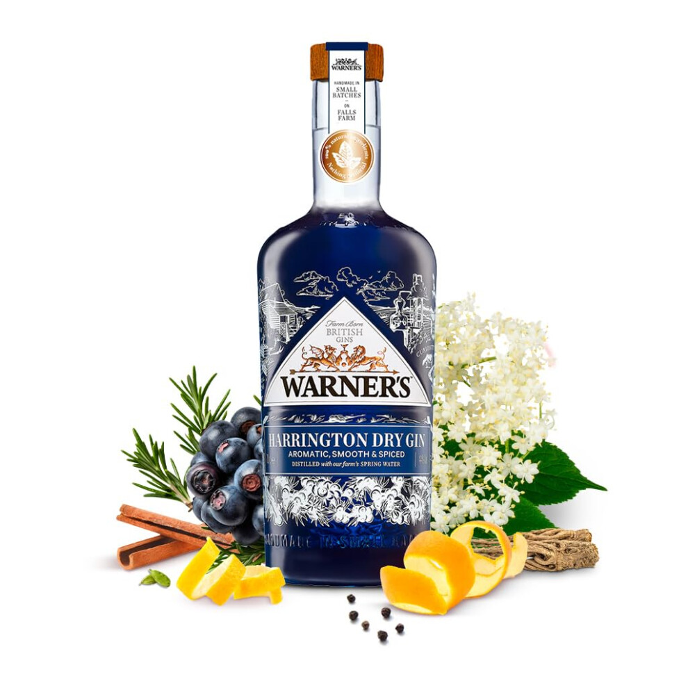 Warner's Distillery Warner's Harrington Dry Gin 70Cl, Premium Gin,