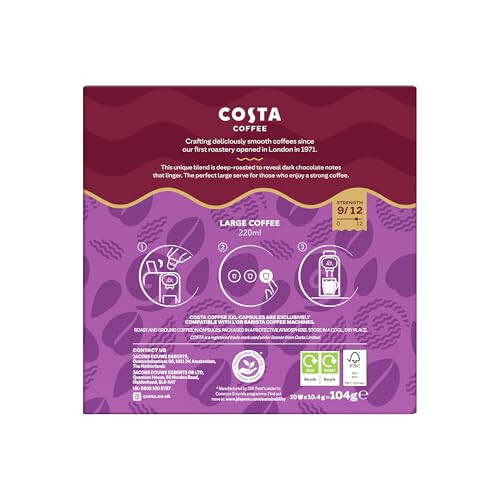 L'OR Costa Dark Intense Roast XXL Coffee Pods 2
