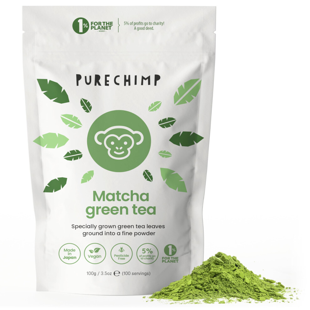 Purechimp Ceremonial Matcha Powder 100G. 100% Pure