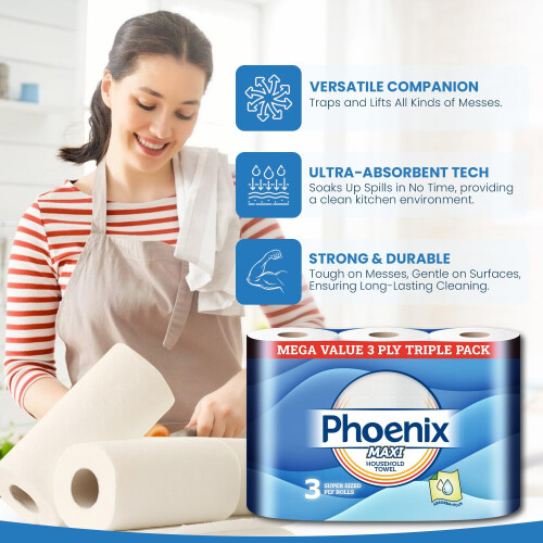 Phoenix Phoenix Maxi 3 Ply Kitchen Rolls – 2