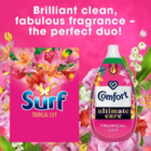 Surf XXXL Mega Pack Tropical Lily Laundry Washing Powder 125 Washes, 6.25 kg