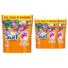 Surf 3 in 1 Laundry Washing Detergent Capsules Passion Bloom, 153 Washes