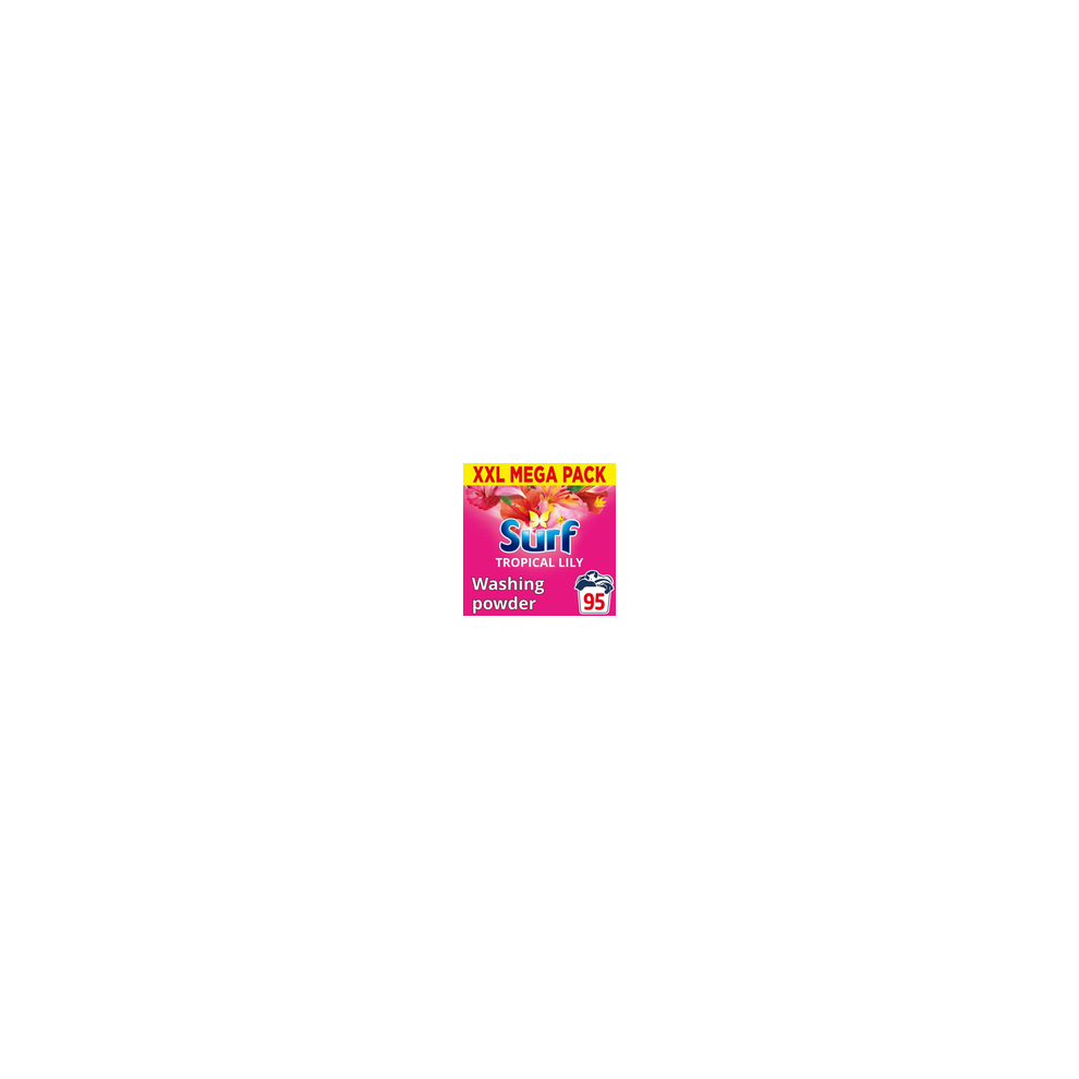 Surf Xxl Mega Pack Tropical Lily Laundry Washing Powder 95 Washes, 4.75 Kg