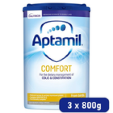 3 x 800g Aptamil Comfort Baby Milk Formula