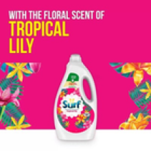 Surf Professional Tropical Lily Laundry Liquid 100 Wash Powerful Stain Remover