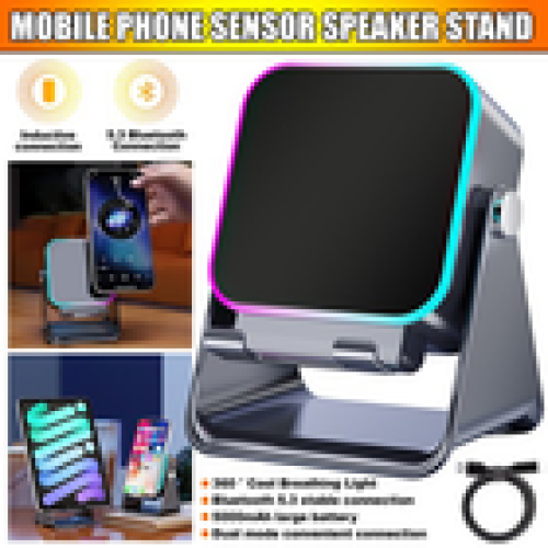 Mini Induction Speaker w Phone Stand 5 in 1 Wireless Induction Bluetooth Audio 2