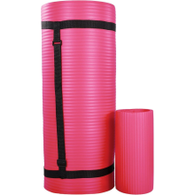Thick Yoga Mat BalanceFrom Fitness Mat with Knee Pad Carrying Strap Pink