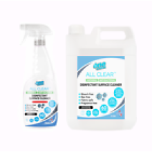 One Chem All Clear 5L 750ml Spray Antiviral Disinfectant Surface Cleaner