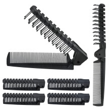 6PCS Travel Hair Brush and Comb Set, Compact Folding Pocket Size, AntiStatic for Men and Women