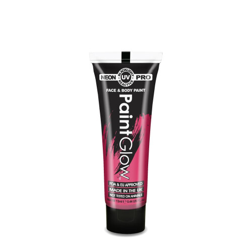 PaintGlow, Pro UV Face & Body Paint Water Based, 13ml, Red