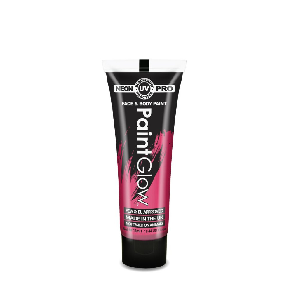 Paintglow , Pro Uv Face & Body Paint Water Based, 13Ml, Red