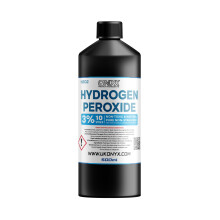 ONYX Hydrogen Peroxide 3% 500ml Purest Grade - Unstabilized and Additive Free, Multi-Purpose Cleaner/Mold remover - Food Grade - 10 Vols (0.5L)